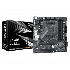 Placă de bază ASRock B450M PRO4 R2.0, AM4, AMD B450, Micro-ATX