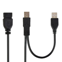 Cablu de comunicație Cablexpert CCP-USB22-AMAF-3, 2AM/AF/USB Type-A (F), 0,9m, Negru