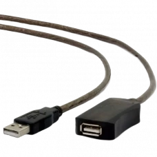 Удлинитель Cablexpert UAE-01-5M, USB Type-A (M)/USB Type-A (F), 5м, Чёрный