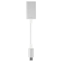 Adaptor pentru cablu USB Moshi USB-C to USB-A Adapter, USB Type-C/USB Type-A (F), 0,13m, Argintiu