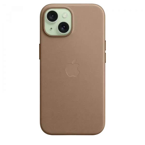 Чехол Apple iPhone 15 Plus FineWoven Case with MagSafe, Серо-коричневый