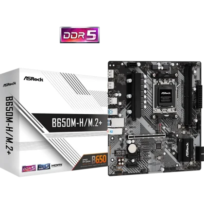 Placă de bază ASRock B650M-H/M.2+, AM5, AMD B650, Micro-ATX