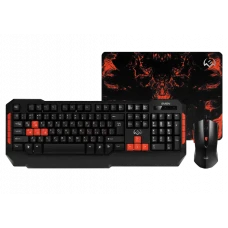 Set Tastatură + Mouse + Mouse Pad SVEN GS-9000, Cu fir, Negru/Rosu