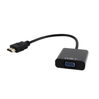 Видео/Audio конвертер Cablexpert A-HDMI-VGA-03, HDMI (M) - VGA D-Sub, 0,15м, Чёрный