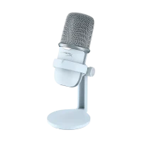 Microfon portabil pentru înregistrare vocală HyperX SoloCast, Cu fir, Alb
