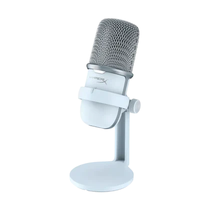 Microfon portabil pentru înregistrare vocală HyperX SoloCast, Cu fir, Alb