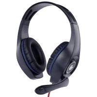 Căști gaming Gembird GHS-05-B, Cu fir, Negru/Albastru