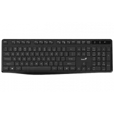 Wireless Keyboard Genius KB-7200, Fn Keys, Chocolate keys, Battery indicator, 2xAAA, Black, USB