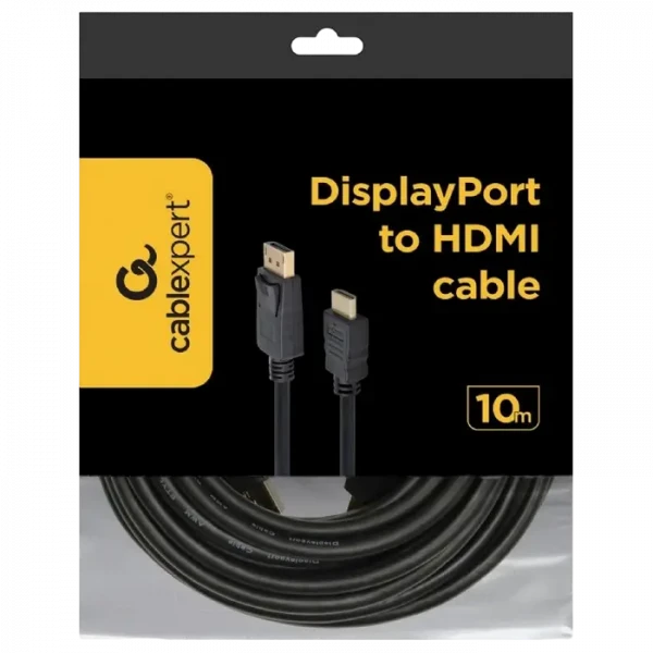 Cablu Video Cablexpert CC-DP-HDMI-10M, DisplayPort (M) - HDMI (M), 10m, Negru