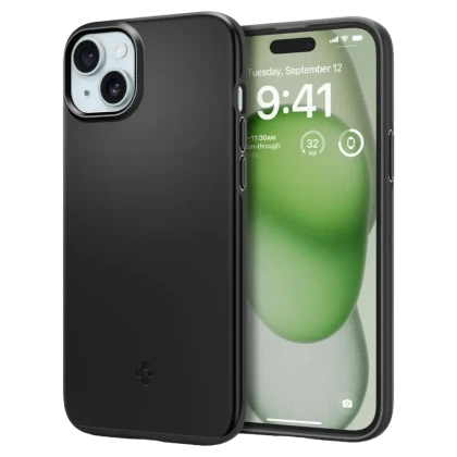 Husă Spigen iPhone 15 Plus Thin Fit, Negru