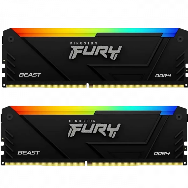 Memorie RAM Kingston FURY Beast RGB, DDR4 SDRAM, 3200 MHz, 64GB, KF432C16BB2AK2/64