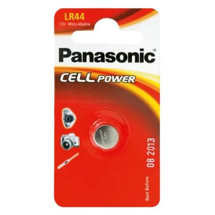 Дисковые батарейки Panasonic LR-44EL, LR44, 1шт.