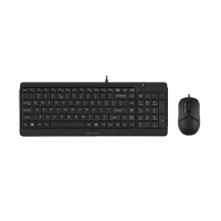 Set Tastatură + Mouse A4Tech F1512, Cu fir, Negru