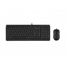 Set Tastatură + Mouse A4Tech F1512, Cu fir, Negru
