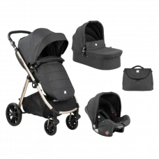 Cărucior 3-în-1 Kikka Boo Cherie, Gri