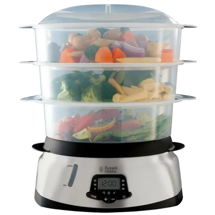 Aparat de gătit cu aburi Russell Hobbs MaxiCook, Oțel inoxidabil