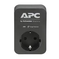 Сетевой фильтр APC Essential SurgeArrest PME1WB-RS, 1 Розеток, Чёрный