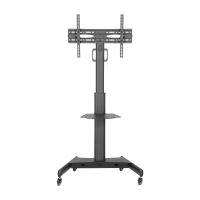 Подставка под телевизор на ножке Reflecta TV Stand 65P-Shelf, #23197, Чёрный