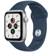 Ceas inteligent Apple Watch SE, 40mm, Carcasă din aluminiu cu bandă sportivă Abyss Blue