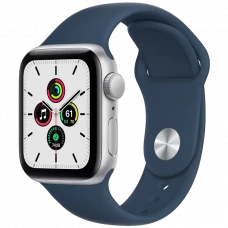 Ceas inteligent Apple Watch SE, 40mm, Carcasă din aluminiu cu bandă sportivă Abyss Blue