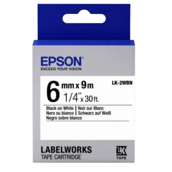 Epson LK-2WBN, 6 мм x 9 м
