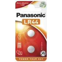 Дисковые батарейки Panasonic LR-44EL, LR44, 2шт.