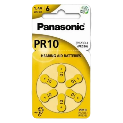Батарейки Panasonic PR-230, PR10, 6 шт.