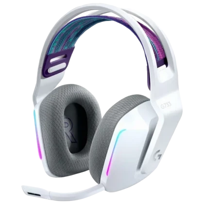 Căști gaming Logitech G733, Wireless/Cu fir, Alb