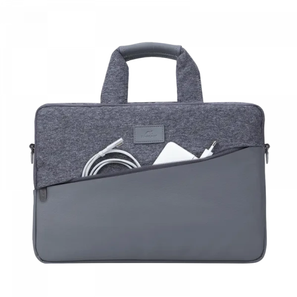 Geantă pentru Laptop RivaCase Egmont, 15.6, Poliester, Gri