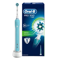 Электрическая зубная щетка Oral-B PRO 500 3D, Белый Синий