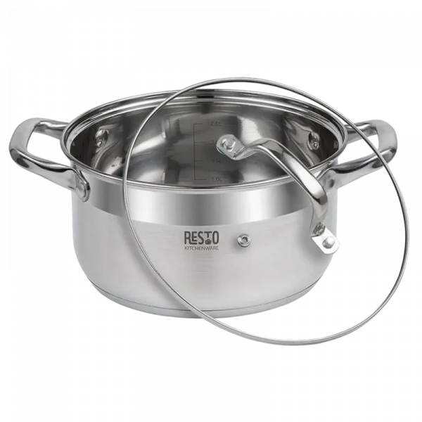 Кастрюля RESTO 92003, 3,6л, 20см, Нержавеющая сталь