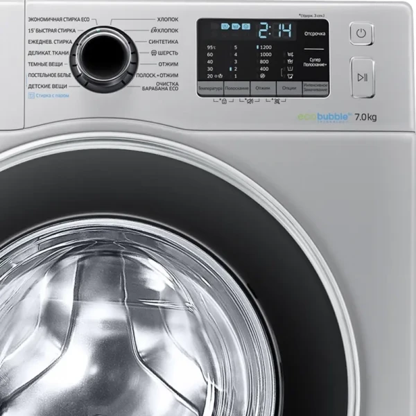 Стиральная машина Samsung WW70J52E0HSDLP, 7кг, Серебристый