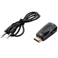 Видео/Audio конвертер Cablexpert A-HDMI-VGA-02, HDMI - VGA D-Sub + 3.5 mm Jack, Чёрный