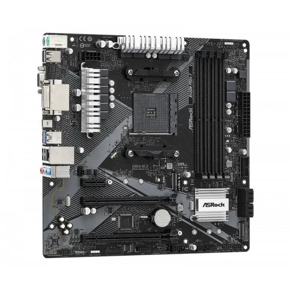 Материнская плата ASRock B450M PRO4-F R2.0, AM4, AMD B450, Micro-ATX
