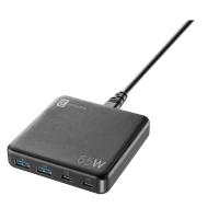 Зарядное устройство Cellularline Multipower Desk, 65 Вт, Чёрный