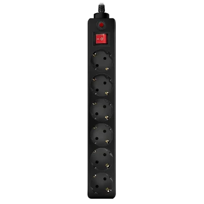 Prelungitor electric SVEN Optima, 6 Prize, 3m, Negru