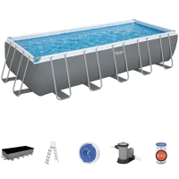 Piscină cu cadru metalic Bestway Power Steel, 19281L, Gri, 6942138982978