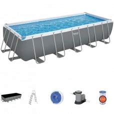 Piscină cu cadru metalic Bestway Power Steel, 19281L, Gri, 6942138982978