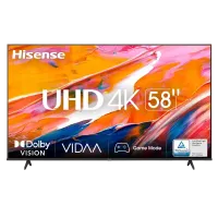 58 LED SMART Телевизор Hisense 58A6K, 3840x2160 4K UHD, VIDAA U6.0, Чёрный