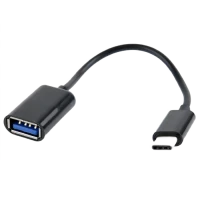 Adaptor Cablexpert A-OTG-CMAF2-01, USB Type-A (F)/USB Type-C, 0,2m, Negru