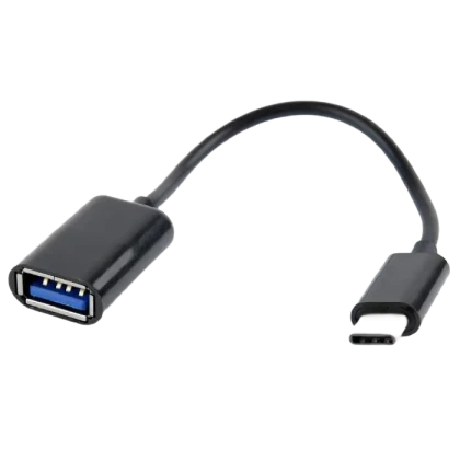 Адаптер Cablexpert A-OTG-CMAF2-01, USB Type-A (F)/USB Type-C, 0,2м, Чёрный