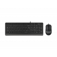 Set Tastatură + Mouse A4Tech F1010, Cu fir, Negru/Gri