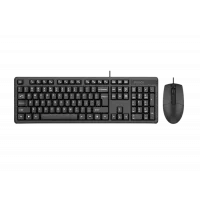 Клавиатура и мышь A4Tech KK-3330, Проводное, Чёрный