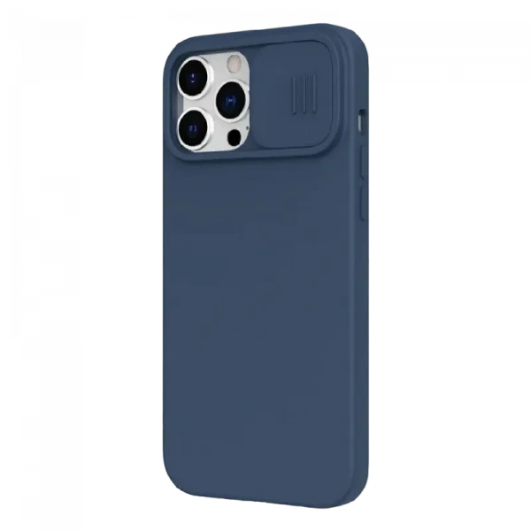 Husă Nillkin iPhone 13 Pro Max, CamShield Silky Silicone, Albastru Marin