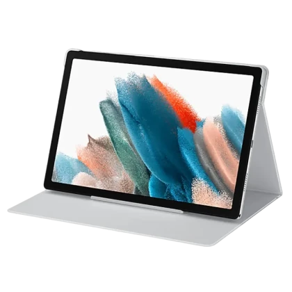 Husă pentru tabletă Samsung Tab A8 Book Cover, 10,5, Poliuretan, Argintiu