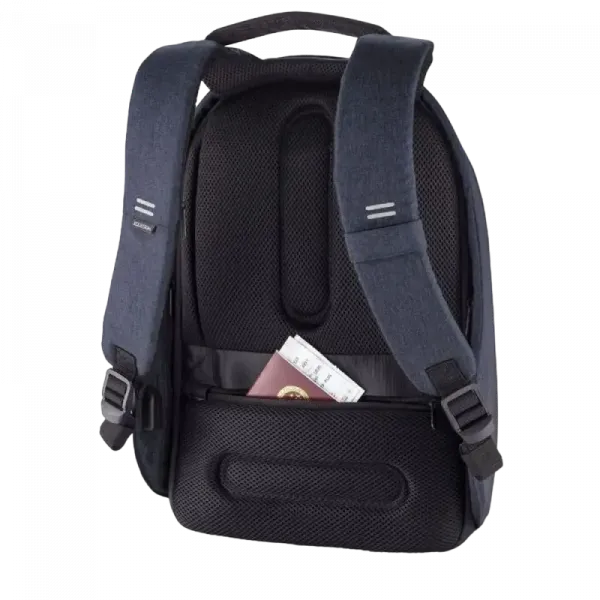 Rucsac pentru Laptop Bobby Hero Regular, 15.6, Piele artificială, Albastru închis