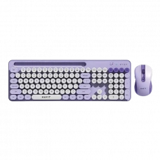 Tastatură Havit KB832GCM, Fără fir, Violet | Alb