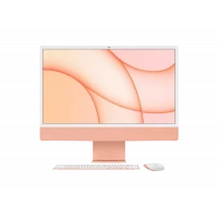 Computer All-in-One Apple iMac A2438, M1 with 8-core CPU and 8-core GPU, 16GB/512GB, macOS Big Sur, Portocaliu