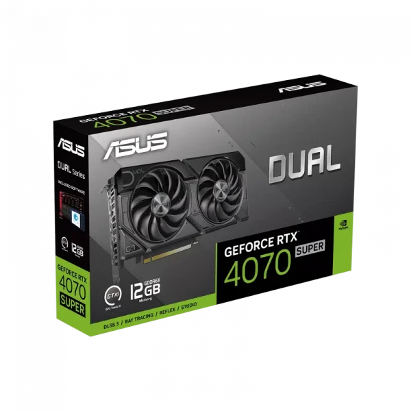 Видеокарта ASUS DUAL-RTX4070S-12G-EVO, 12ГБ GDDR6X 192бит