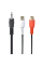 Audio Adaptor Cablexpert CCA-406, 3.5mm 3-pin (M) - 2x RCA (F), 0,2m, Negru